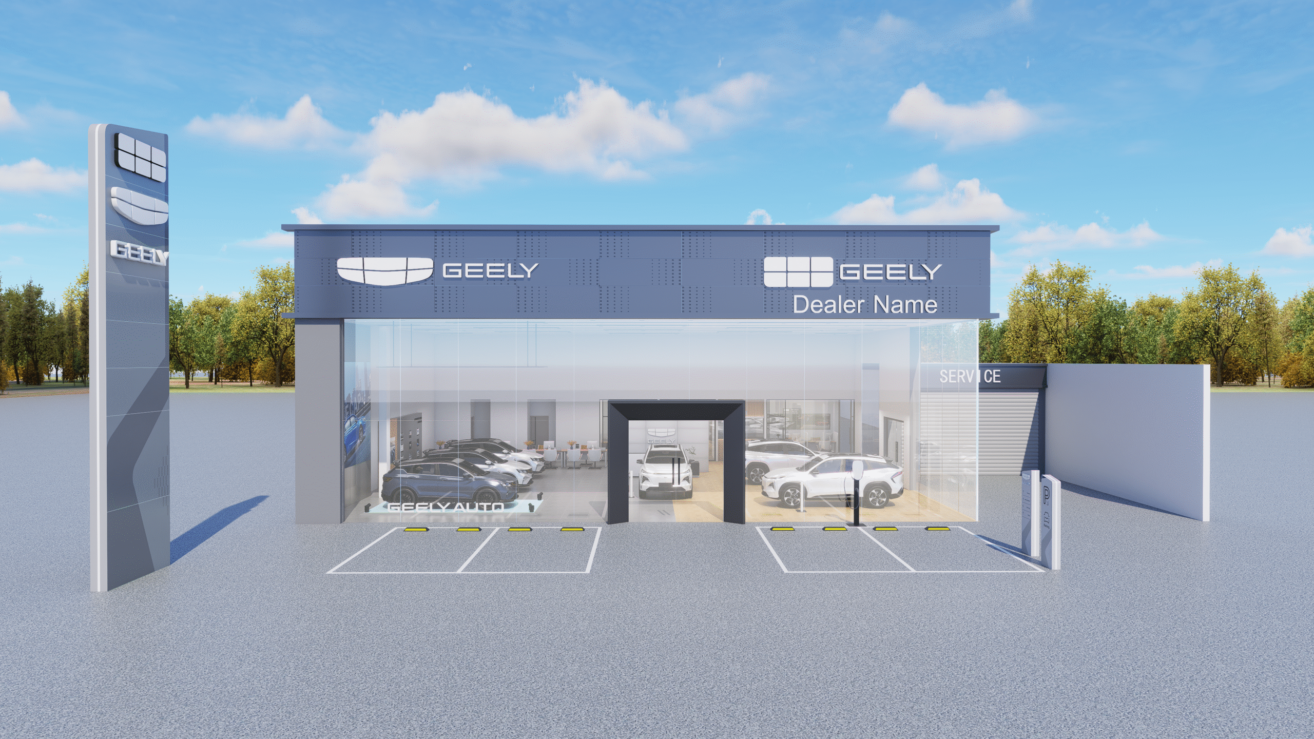 RENDER - FACHADA - GEELY ISTMO
